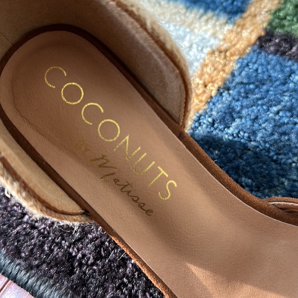 Caramel espadrille sandal tweed wedge suede look strap coconuts by Matisse - Picture 2 of 6